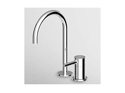 Zucchetti Grifería zp6223 Pan grifo lavabo a 2 agujeros Con Boca Alta, Gris