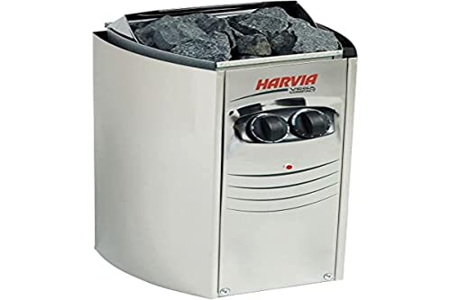 Harvia Vega Compact BC35 SN-HARVIA-PO35 - Sartén eléctrica para Sauna, 3,5 kW, con unidad de control empotrada