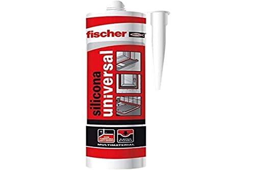 fischer - silicona universal negra para sellar superfícies no porosas y con contaco con agua, Adherencia en multitud de materiales ,300ml