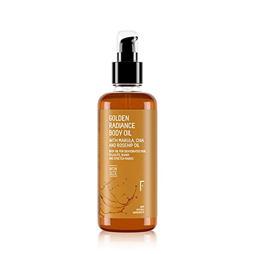 Freshly Cosmetics - Aceite Hidratante Corporal Golden Radiance Body Oil, 200 ml