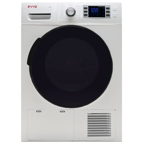 EVVO Secadora Bomba de calor S4.8e - Capacidad:8 kg, Eficiencia energética: A++, Airfresh, Color Blanco, luz en el tambor