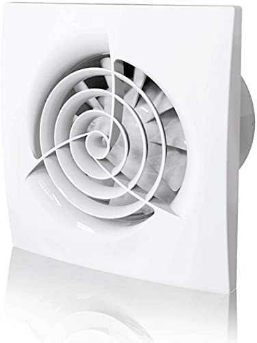 Ventilador de Escape en Pared Industrial baño Ventilador de extractores de baño de 100 mm fácil de Instalar Potente de baño Potente de 4 Pulgadas Muro de Ducha y Techo Ventilación montada Control de
