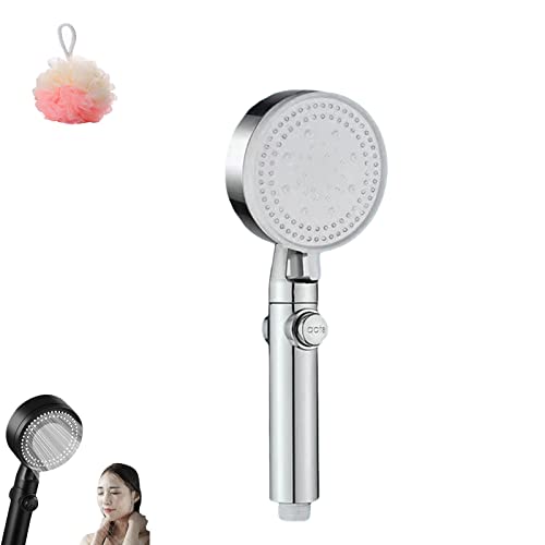 Mono Zico - Cabezal de ducha multifuncional de alta presión, cabezal de ducha RV con manguera, cabezal de ducha de alta presión con mano (plata 1)