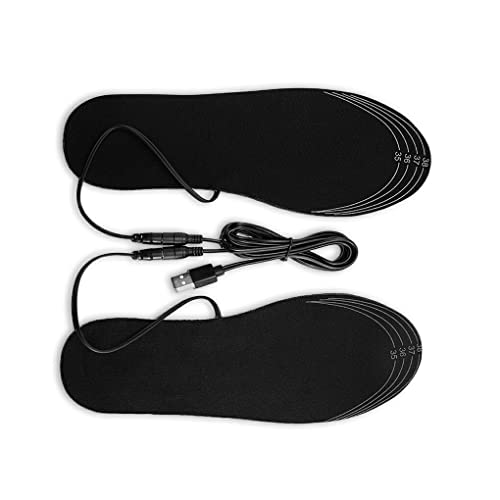 Guangcailun 1 par de plantillas calentadas por USB, almohadillas para calcetines de invierno, calefacción eléctrica, ahorro de energía, reemplazo de zapatos EVA, cojín más cálido