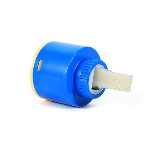 Cartucho de disco de cerámica, Akozon Cartucho de cerámica de 35/40 mm Mezclador de agua Grifo Válvula de grifo de control interno PP Plástico Azul Práctico(40mm)
