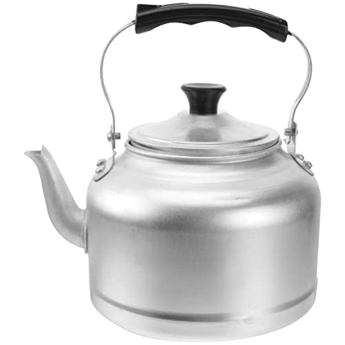 Zerodeko Hervidor de té de aluminio para cocina, tetera de agua, 5 L, hervidor de café, silbato, hervidor de agua, calentador de leche para el hogar, restaurante y cocina