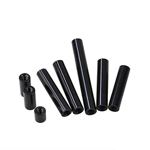 5-10pcs / lot M2 m2.5 m3 m4 varillas de columna de separación de aluminio redondas espaciador de aluminio redondo para multirrotores RC-M3 10PCS, 8mm, NEGRO