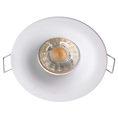 Planetitaly Foco LED de 7 W, empotrable, 7 cm, para techo, ducha, baño turco, GU5.3, alimentador de 12 V, IP65