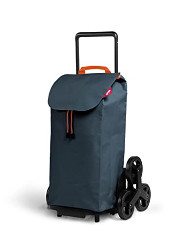 Gimi Tris Urban - Carro de la compra con 6 ruedas, bolsa impermeable 100% poliéster, capacidad 52L, 44,1 x 50,7 x 95,6 cm, color gris