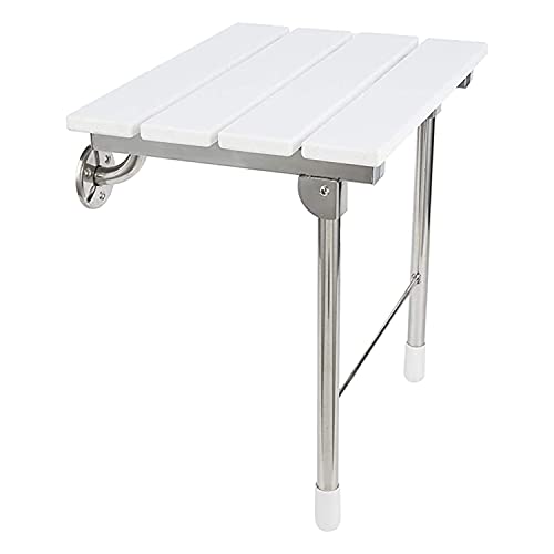 Collic Sábana de Baño de Pliegues de Plato de Baño Silla de Seguridad para Baño de Baño de Baño, Madera con Patas de Soporte, Carga de 200 Kg para Personas Mayores de Edad Avanzada/Blanco