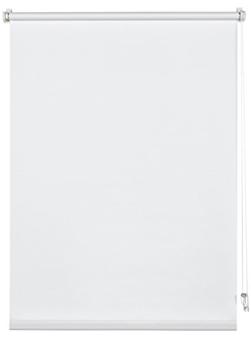 Deco Company Estor Enrollable con Pinza, de luz Diurna, Opaco, Todas Las Piezas de Montaje Incluidas, Blanco, 95 x 150 cm (Ancho x Alto)