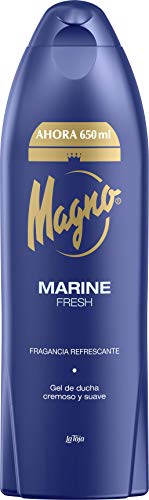 Magno Gel de Ducha Marine, Fragancia Exclusiva y Refrescante, Azul, 650Ml