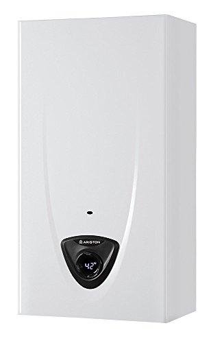 Ariston - 3632216 Calentador de agua electrónico Fast Evo GPL de cámara abierta según la normativa EU, 14 litros