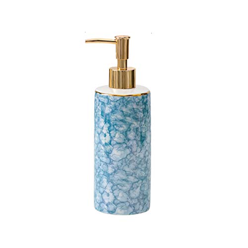 Dispensador de jabón Loción Jabón Dispensador de cerámica Bomba - Recarga Baño Dispensador de jabón de Manos Baño, Loción Dispensador de Ducha con Botella de jabón de Textura única Accesorios de baño