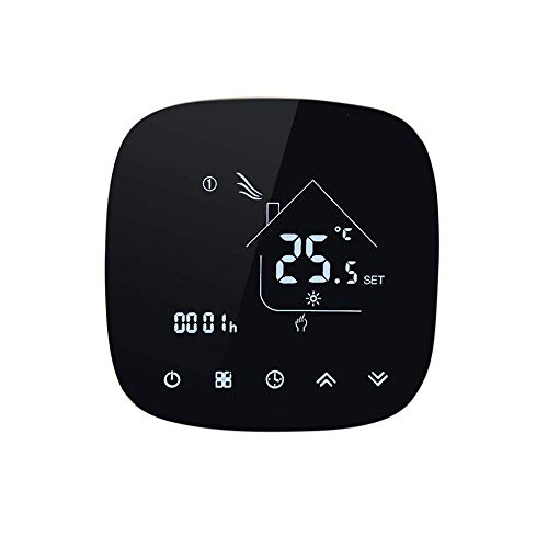 Termostato de ambiente LX-1001-12, WiFi, aplicación, control por voz, pantalla táctil para calefacción por suelo radiante y agua caliente, Amazone Alexa Google Home Smart Home Temporizador de lujo