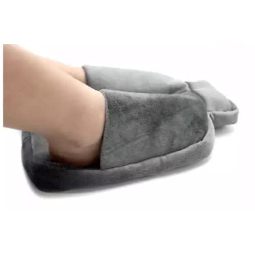 Feet Warmer - Botella de agua caliente no eléctrica, calentador de pies con tapa suave, color gris