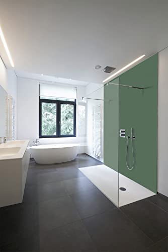 WALLando - Panel de ducha de alta calidad / pared trasera de baño - Revestimiento de ducha / revestimiento de pared - Placa de plástico PVC - Verde Amazonas - 250 x 100 cm