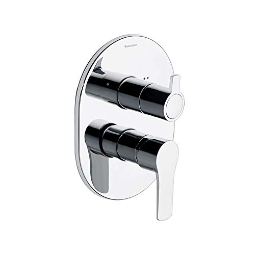 Ramón Soler 181502S Monomando de baño Empotrado 2 vías sin Equipo de Ducha, Titanium, Cromo