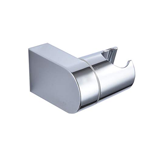 Jiakalamo Soporte para alcachofa de ducha, ángulo ajustable, soporte de ducha ABS para montaje en pared, soporte deslizante para alcachofa de ducha (plata)