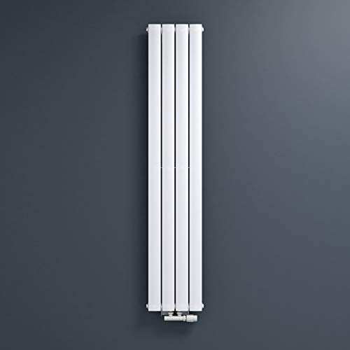 Mai & Mai Radiador Toallero Eléctrico Bajo Consumo 160x30cm Calentador Blanco Radiador Vertical de Acero Bicapa