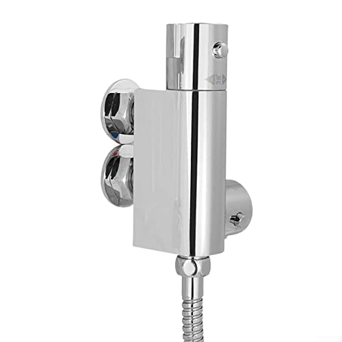 HpLive Mini válvula de ducha termostática redonda de 1,27 cm de salida superior, moderna válvula termostática vertical para ducha de caravana