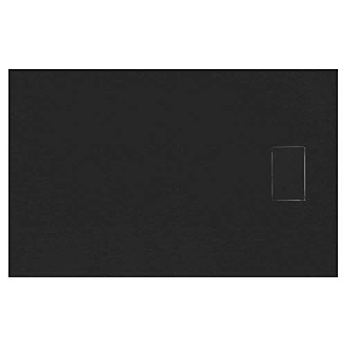 Dianhydro Plato de ducha Stone Essence Slim rectangular negro 80 x 90 cm