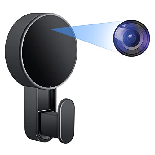 ZUNHAI Cámara oculta de 64 GB HD 1080P Mini cámara espía gancho para ropa niñera, cámara de seguridad pequeña con detección de movimiento para el hogar/oficina/NoAPP