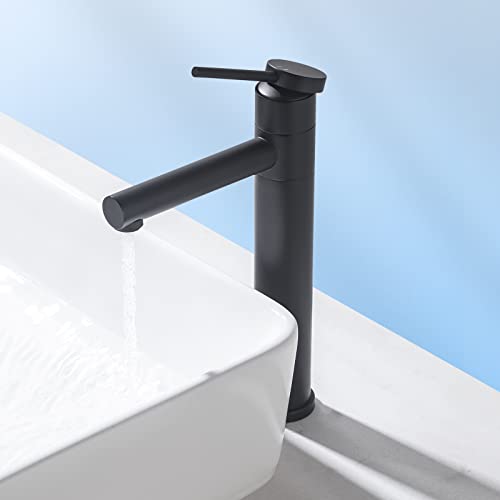 DETBOM Grifo de lavabo 360° alto Grifo de lavabo con altura de caño 213 mm, monomando Grifos de baño para lavabo Conexión