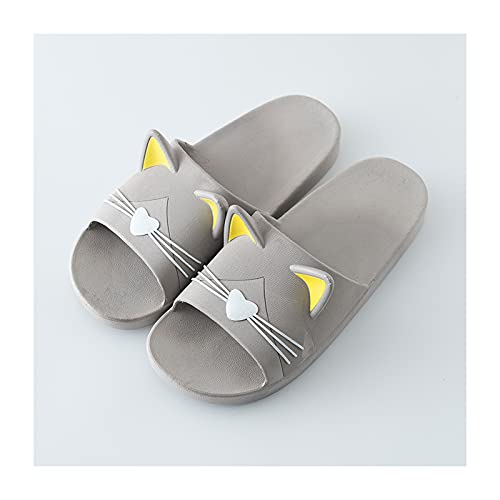 Sandalias de Secado Rápido para Mujer Lindas Animales Gato Orejas Sandalias de ducha for mujeres y hombres Sandalias de ducha antideslizantes Baño Soft Slipper Parejas zapatos Zapatos de Ducha