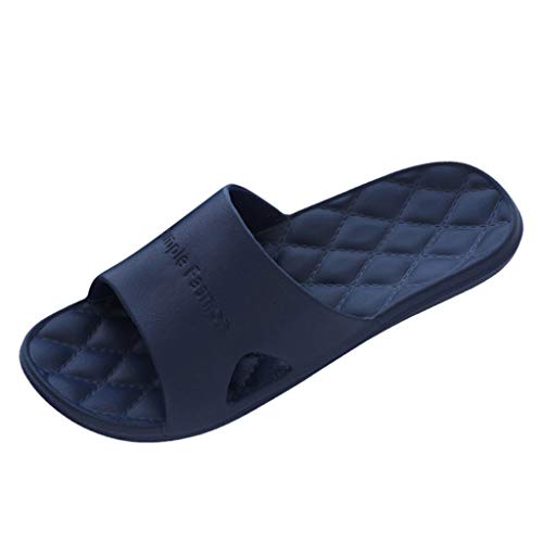 DAIFINEY Parejas ducha de baño para hombres piscina principal con zapatillas antideslizantes zapatillas zapatillas de moda para hombres Gel Max zapatos hombre, azul oscuro, 44 EU