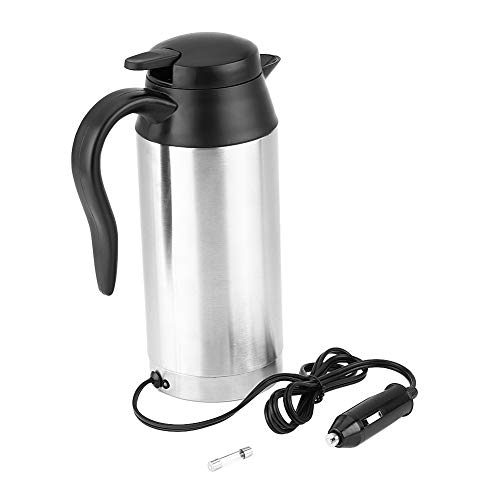 12V 750ML Hervidor de coche eléctrico Encendedor de cigarrillos de acero inoxidable portátil Taza de bebida de calefacción Taza de hervidor de coche portátil Termos eléctricos de viaje para calentar A