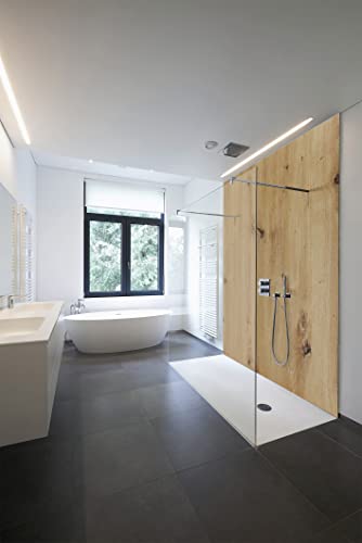 WALLando - Panel de ducha de alta calidad / pared trasera de baño - Revestimiento de ducha / revestimiento de pared - Placa de plástico PVC - Roble rústico - 250 x 100 cm