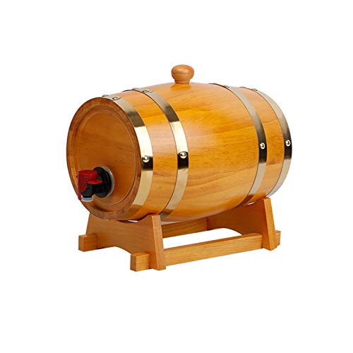 HWhome Dispensador De Barril De Madera Pura De 3L/5L/10L/15L/20L/30L/50L De Barril De Whisky con Almohadilla De Papel De Aluminio Incorporada For Licor De Vino De Whisky(Size:50L)