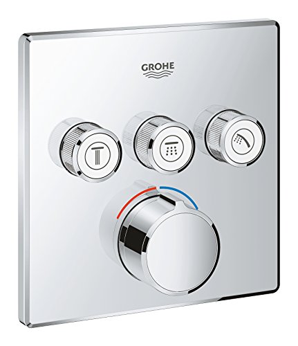 Grohe SmartControl - Mezclador Cuadrado para ducha o bañera con 3 salidas (29149000)