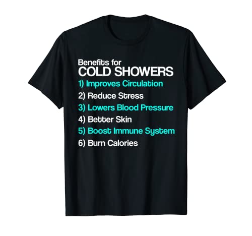 Beneficios de la Lista de verificación de ducha fría Terapia de agua de baño de hielo Camiseta