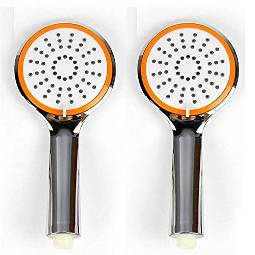 Panel de agua creativo naranja Outlet de gel de sílice Fácil limpieza electroplateado plata multifunción cabezal de ducha-2 adecuado para baño,hotel,gimnasio,spa de masaje