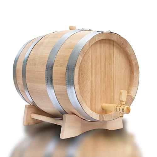 Emdivine Barril de madera de 5/10/20/30/50 litros, barril de whisky de roble, barril de vino (30 litros)