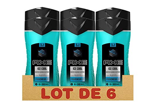 Axe - Gel de ducha Ice Cool 250 ml - Pacquete de 6