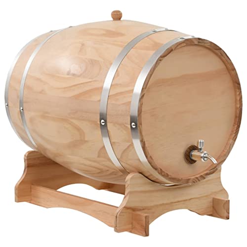 JKYOU Barril de vino con grifo de madera maciza de pino 35 L