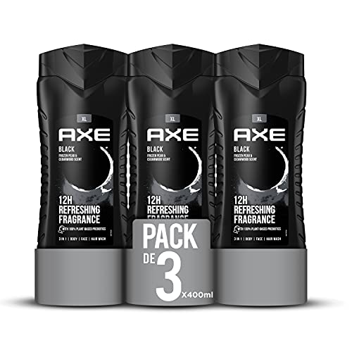 Axe Gel de Ducha para hombre Black 400ml - Pack de 3