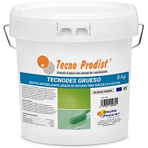 TECNODES GRUESO de Tecno Prodist - (5 kg) Aditivo antideslizante en polvo para pinturas de suelos, granulometría 0,4 a 0,8 mm