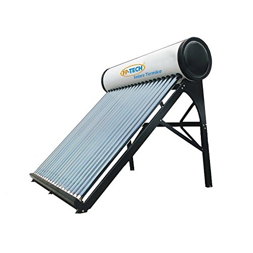 Panel solar térmico de agua caliente de acero inoxidable tubos al vacío Circulación natural - Modelo Pro (100 litros - Profesional)
