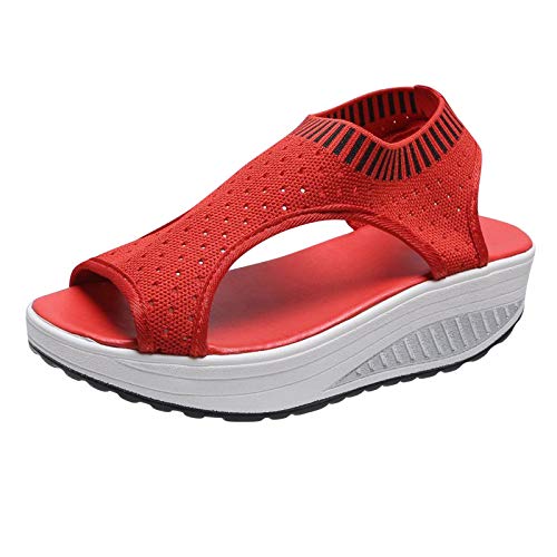 DRALOFAO Thong Sandals Mujer zapatos de mujer baratos con Plataforma Zapatos Bohemias con Cuña Chanclas Women's con Cuña Zapatillas de Ducha De Ligeras Y Transpirable con Suela de Espuma Suave
