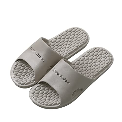 Sandalias de Ducha Zapatillas de Ducha Eva Soft Sole Men Summer Playa Sandalias Parejas Casual Flip Flop Zapatos Cuarto de baño Diapositivas Zapatos Zapatillas de Baño (Color : Grey, Size : 48-49)