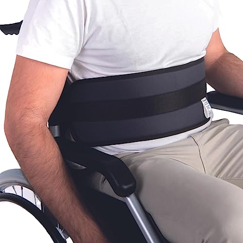 OrtoPrime Cinturón Abdominal de Seguridad Confort para Silla de Ruedas o Silla Geriátrica - Alta Protección Anti-Caídas (Talla Universal Ajustable)