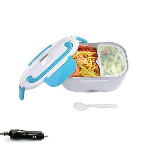 NIUCOM Fiambrera Electrica Termica 12W, De 1,05 Litros Ideal Para Calentar La Comida En El Trabajo, Coche, Camión, Camping, Gracias, Ser Portatil Tendrás Comodidad A La Hora De Calentar Tu Comida