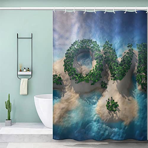 Cortina de ducha 3D impermeable a prueba de moho, resistente al agua, a prueba de moho, cortinas de baño para ducha, decoración de baño, tela de poliéster lavable, cortina de ducha de 180 x 200
