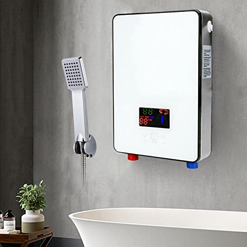 Calentador de agua eléctrico digital de 6500 W, para cocina, baño, ducha, set de agua caliente sin tanque, 220 V