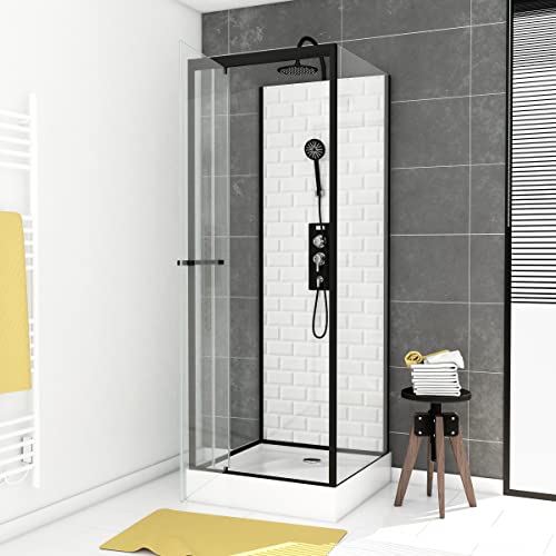 Cabina de ducha cuadrada 70x70x230 - Motivos de azulejos de metro - UNDERGROUND 70