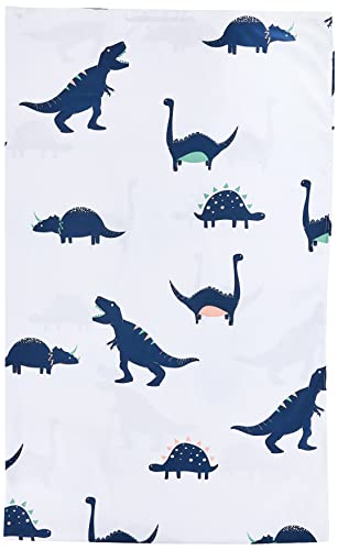 iDesign Novelty Poly baño con Estampado de Dinosaurios, Ducha o bañera en poliéster Repelente al Agua, Cortina Protectora contra Salpicaduras, Azul, 182,9 cm x 182,9 cm x 0,3 cm
